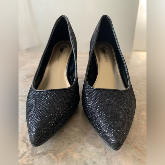 Classy Black Sparkling Pointed Toe Heels. - Picture 8 of 9